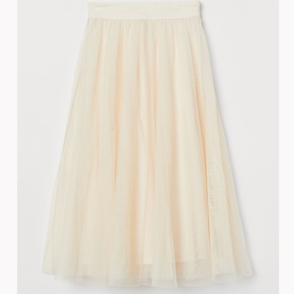 NWOT H&M Cream Tulle Skirt
